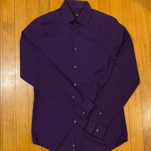 J.Ferrar Purple Long Sleeve Button Down